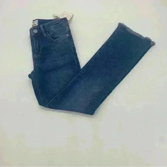 NWT Free People Women’s Raw Hem Cropped Jeans Blue Size 25 - Picture 2 of 12